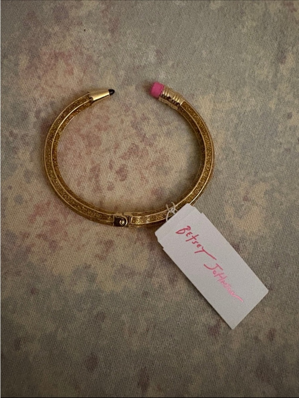 NEW Betsey Johnson gold pencil bracelet